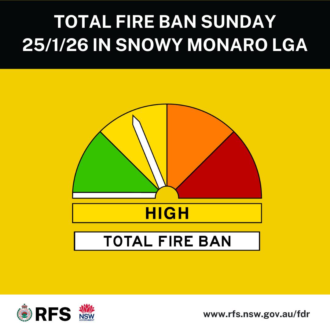 NSW - TOTAL FIRE BAN & HIGH FIRE DANGER RATING- SUNDAY 25TH JANUARY ...