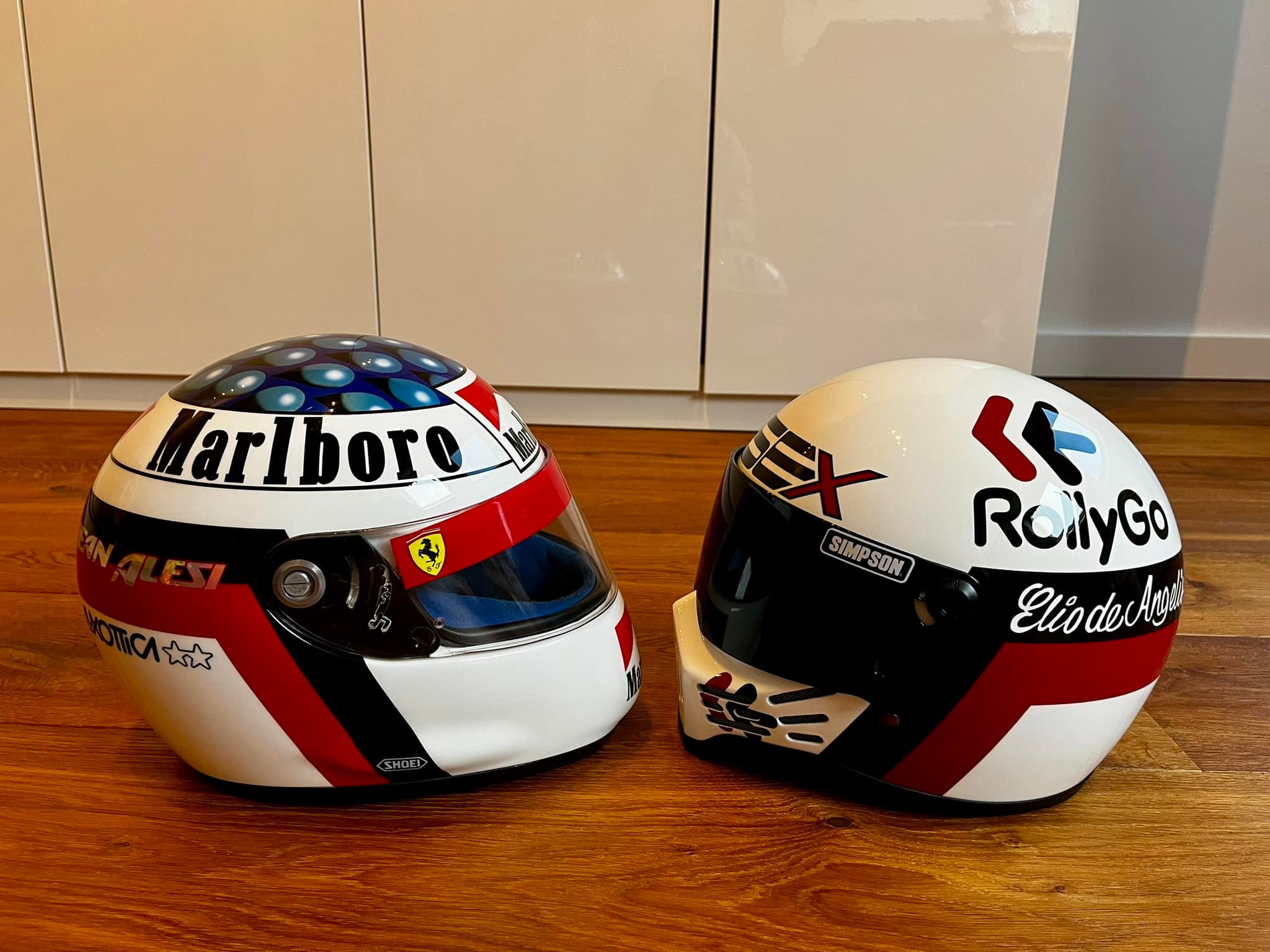 elio motorcycle helmet Unisex Grey and White Ski with Ventilation and Antibacterial Treatment Article ID Elio De Angelis F1 Helmet