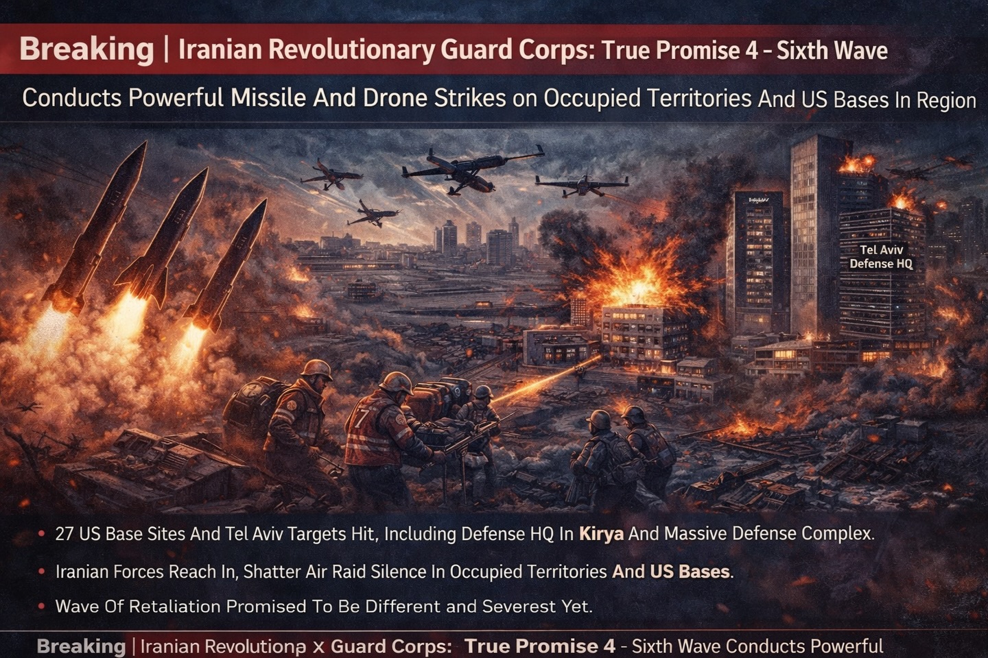 Iran - Breaking | (IRGC): • The Sixth Wave Of The “True Promise 4 ...