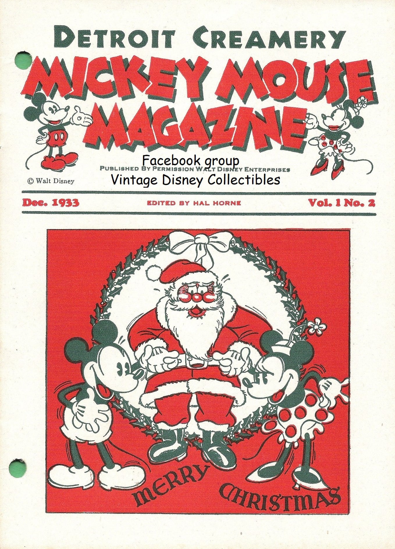Mickey Mouse Weekly Magazine cover from December 12, 1936