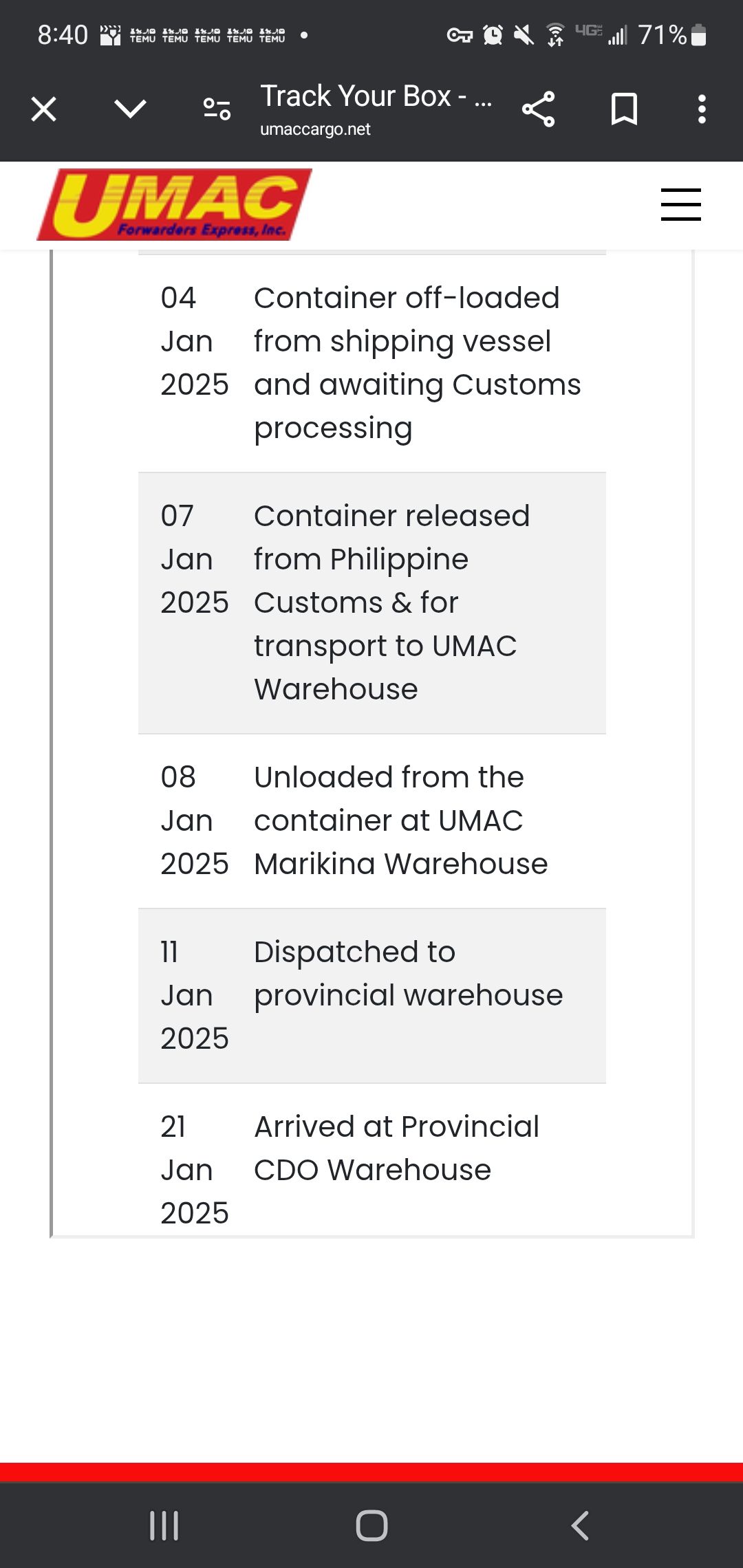 UMAC Forwarder Express Inc. | Facebook