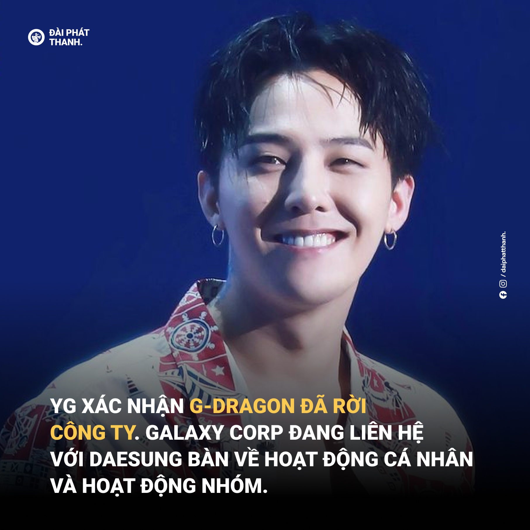 Đài Phát Thanh. - CHÍNH THỨC: YG XÁC NHẬN G-DRAGON ĐÃ RỜI... | Facebook