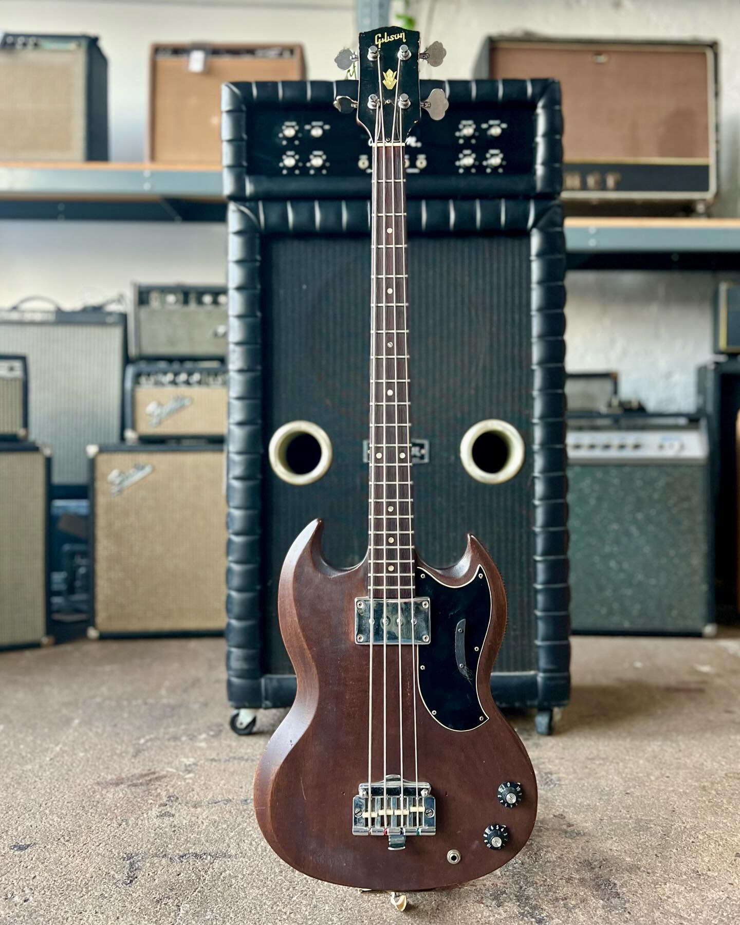 A 1969 Gibson EB-0 for some booming tone. @maindragmusic