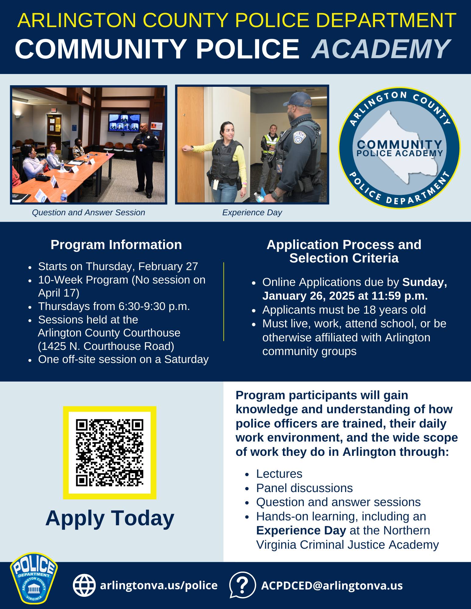 🚨The application... - The Arlington County Police Department | Facebook