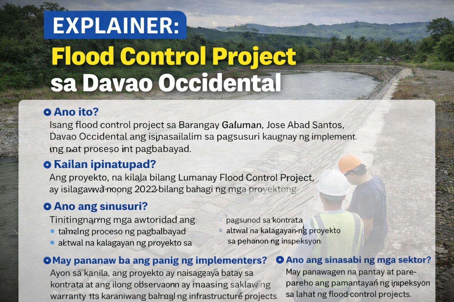 Philippine - DISCAYA-LINKED FLOOD CONTROL PROJECT SA DAVAO OCCIDENTAL ...