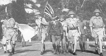 British flag from Singapore's surrender to Japan in 1942
