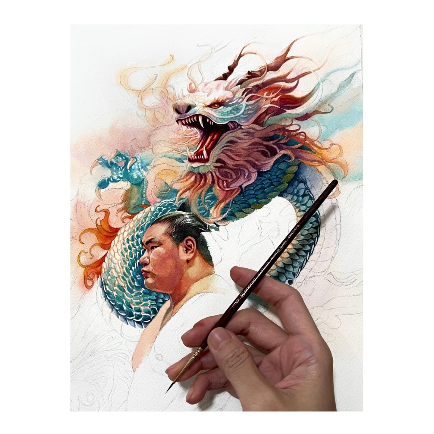 One hundred dragons『 48th.Dragons / 四十八之龍 』 Painted by