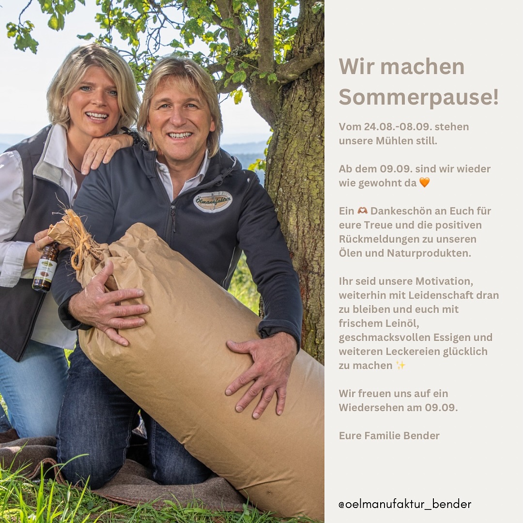 Ölmanufaktur - Genießt weiterhin den Sommer, bis bald ☀️ #sommerpause # ...