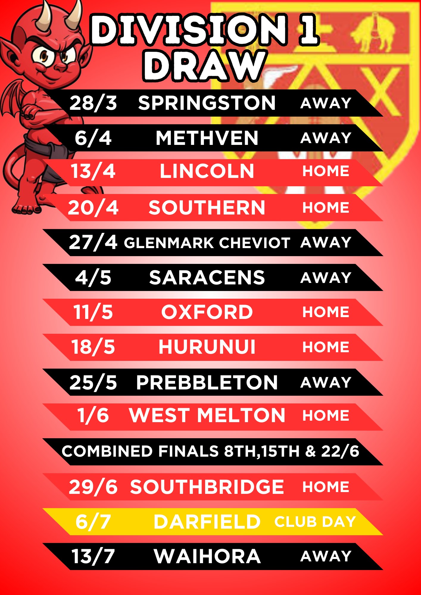 2024 Senior Draws! The Draws... - Hornby Rugby Football Club | Facebook