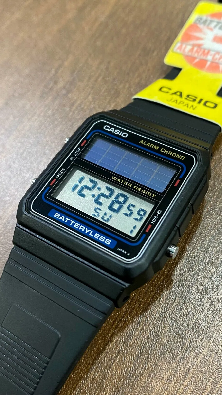 Casio FB-90W Batteryless Solar watch from 1986 NOS condition it's