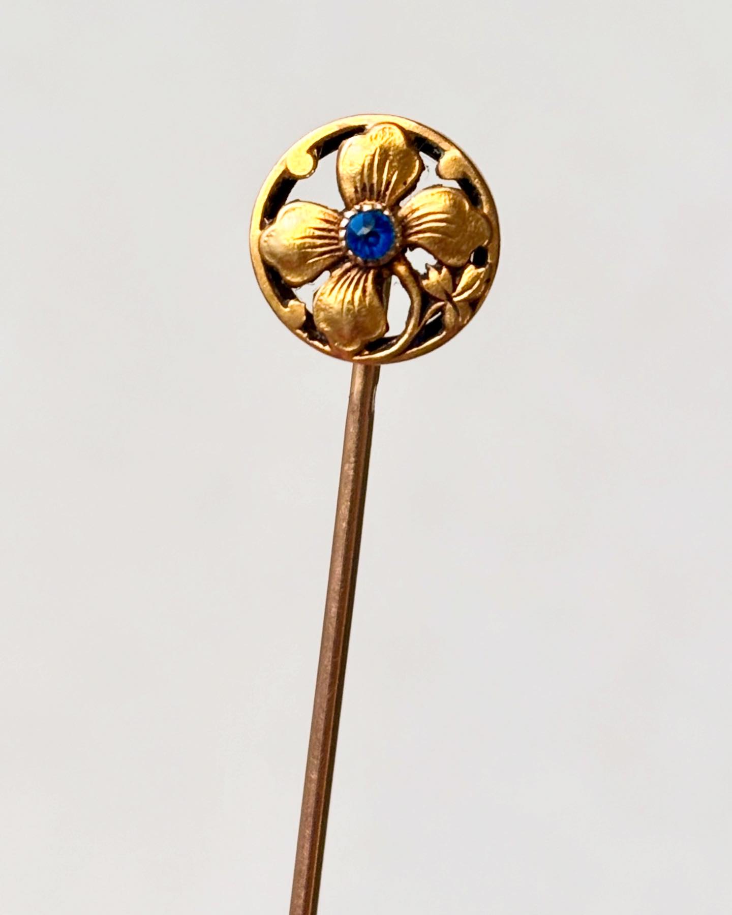Épingle Cravate Vintage Ancienne - Plaquée Or - Occasion Avec Charme Rétro - Parfait Accessoire élégant