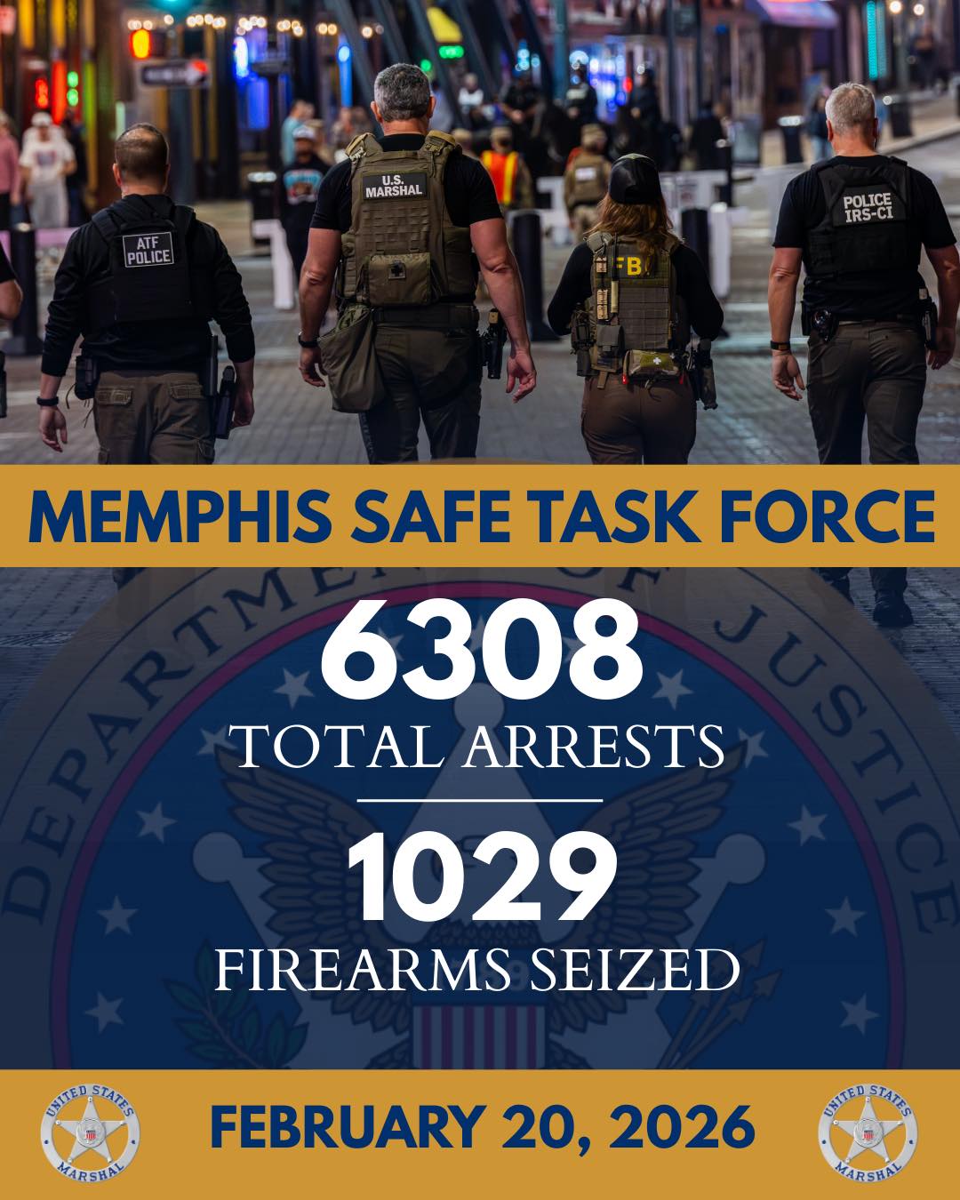 United - MEMPHIS SAFE TASK FORCE Update as of February 20, 2026 Total ...