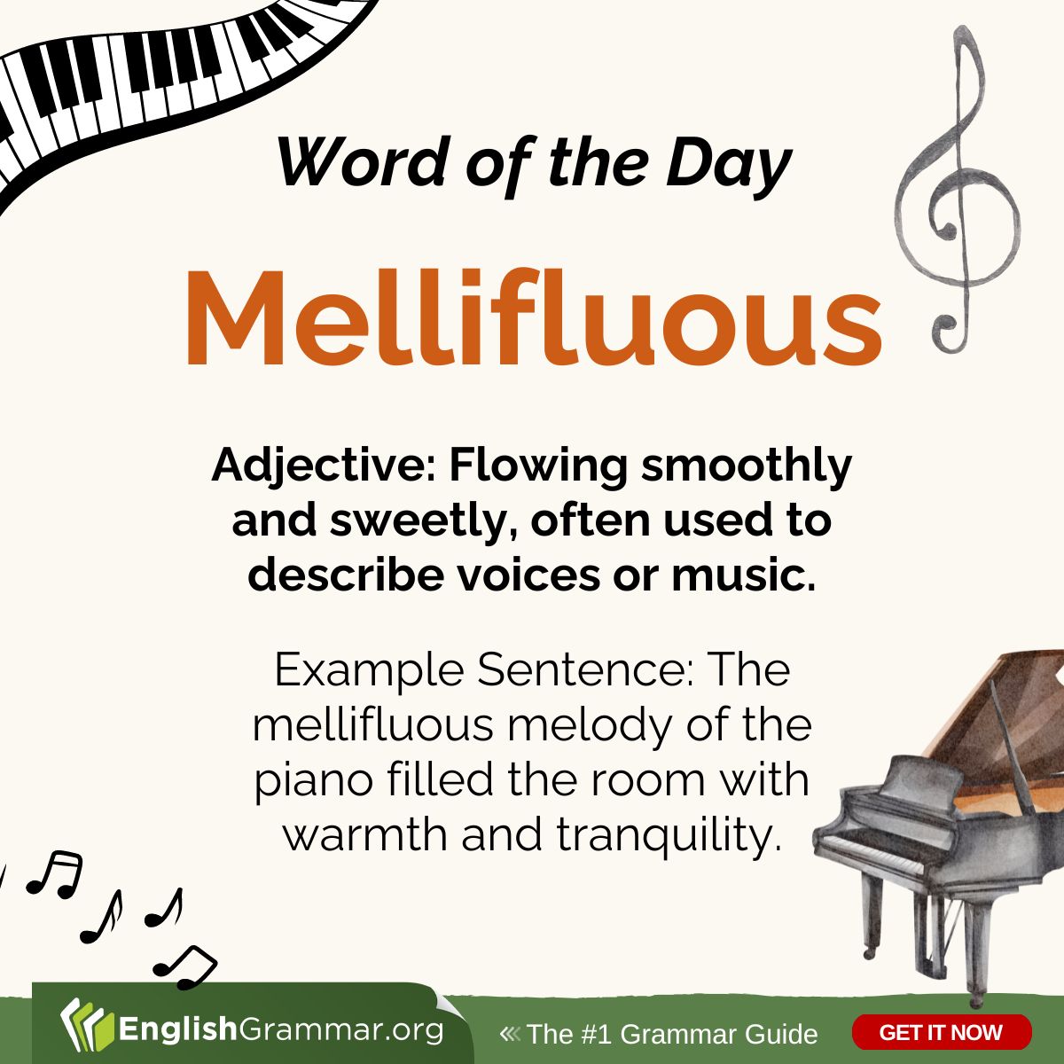 English Grammar - What does mellifluous mean? | Facebook