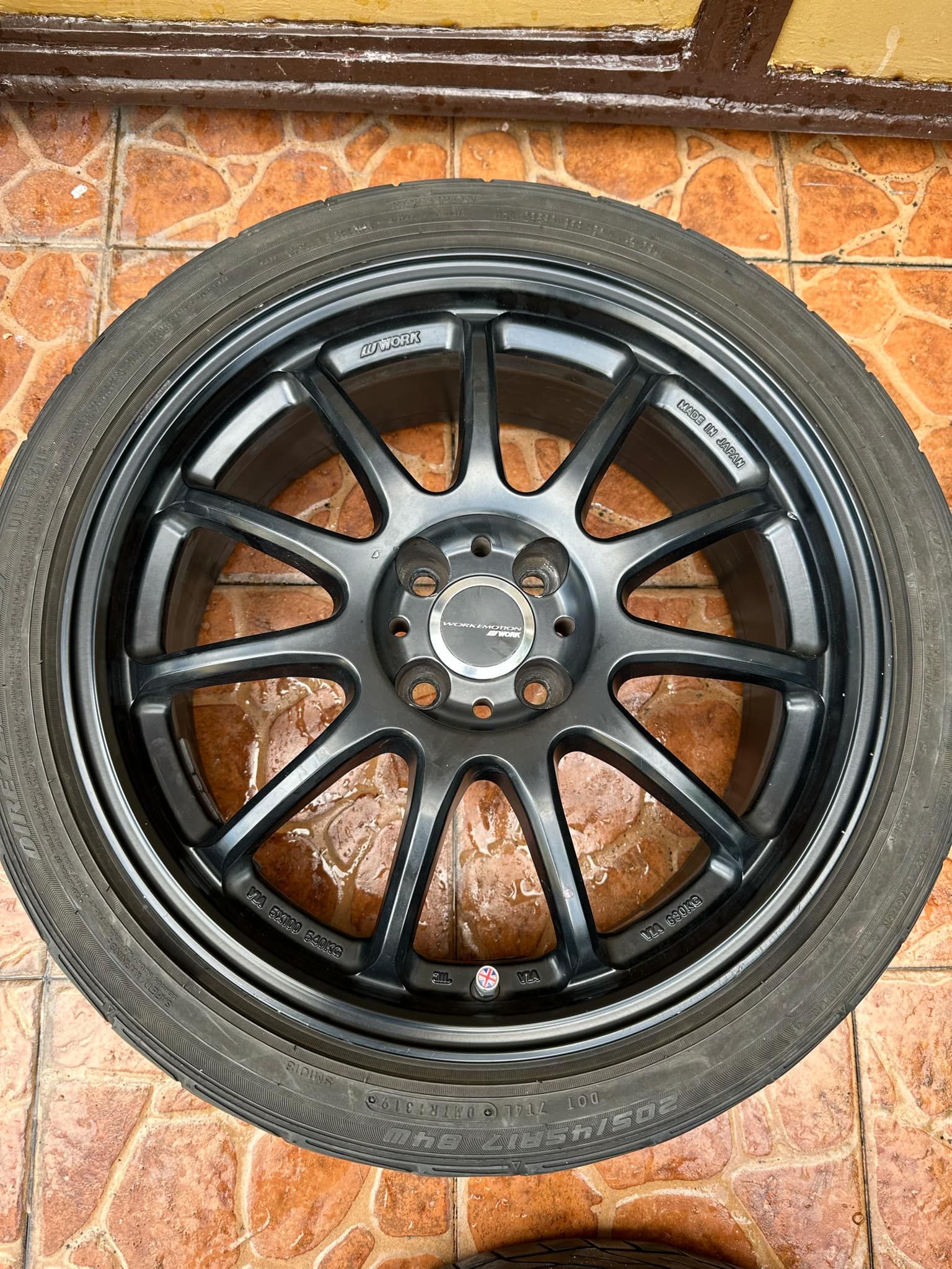 ORIG WORK EMOTION 11R 17X7 PCD 4X100 +38 Offset Fresh COMPLETE 