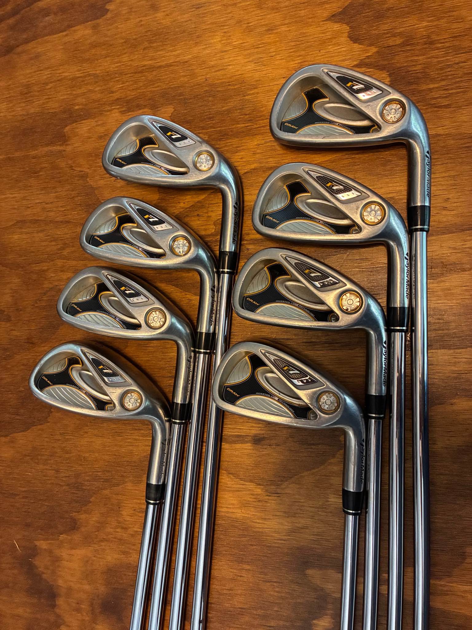 TaylorMade R7 Draw Iron Set / 4-PW-SW Regular Flex Steel Shafts ...
