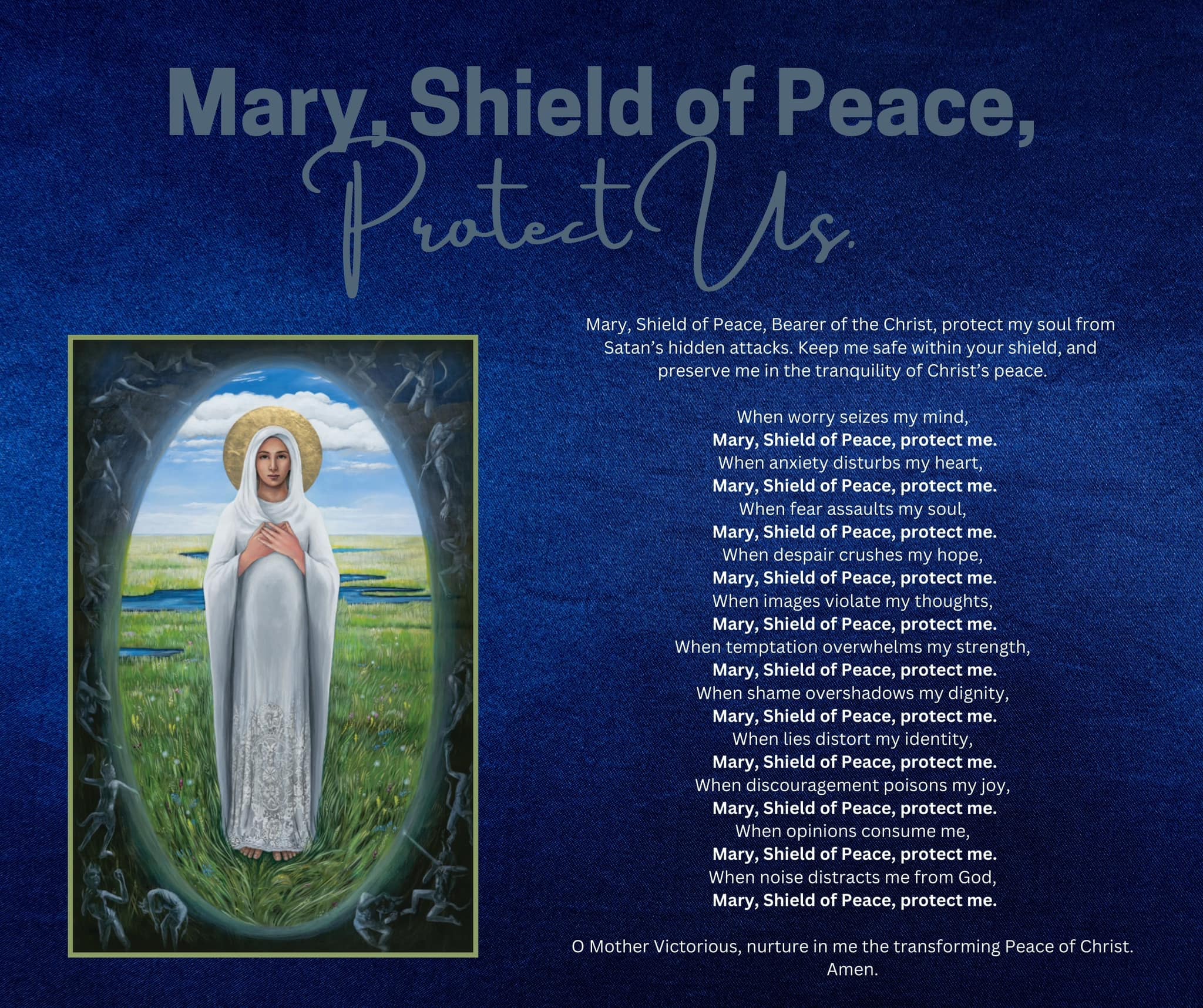 Mary Shield of Peace Protect... - Sacred Heart Altar Society | Facebook