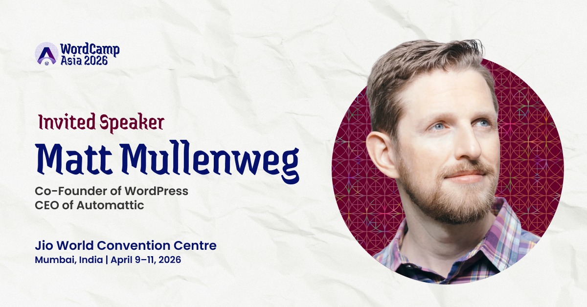 WordCamp Asia - We’re honored to welcome Matt Mullenweg,... | Facebook