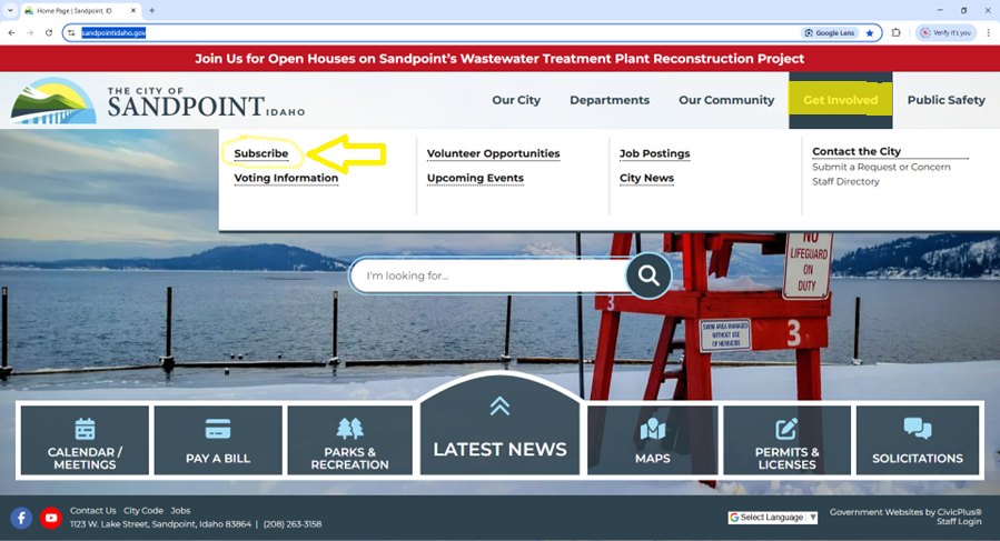 City - Subscribe to receive City of Sandpoint notifications! From the ...