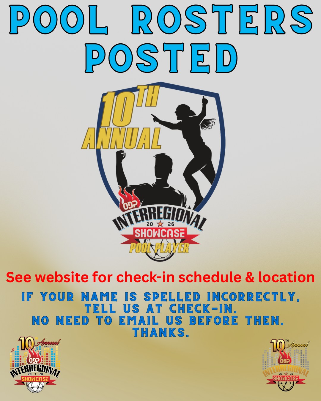 ODP - The 2026 ODP Interregional Showcase Pool Game rosters are posted ...