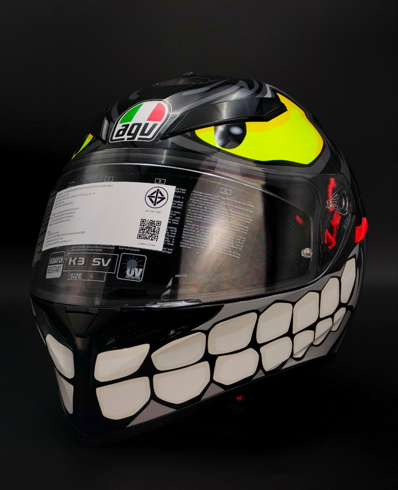 agv k3 gothic black  Helmet fog system AGV K3 The Chicken Helmet