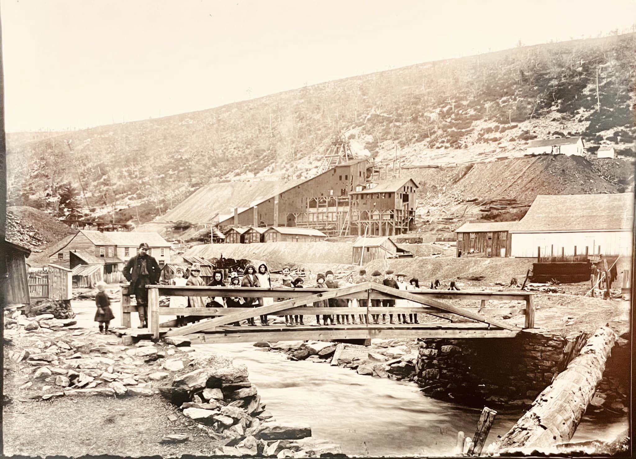 Historic coal mining photo from 1884 by George M Bretz
