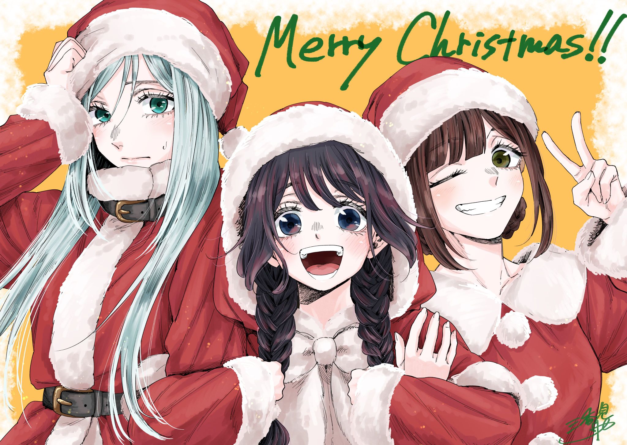 Author Mikami Saka Christmas Illustration ☃️❄️🎉
