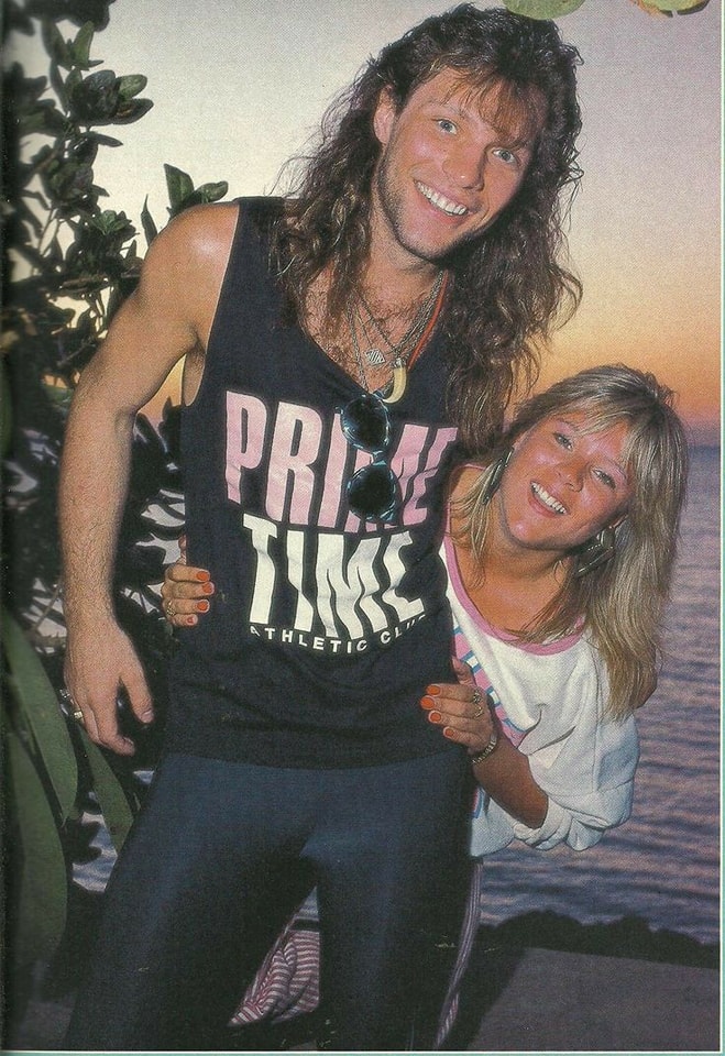 Jon Bon Jovi and Samantha Fox in Jamaica OM Only music magazine