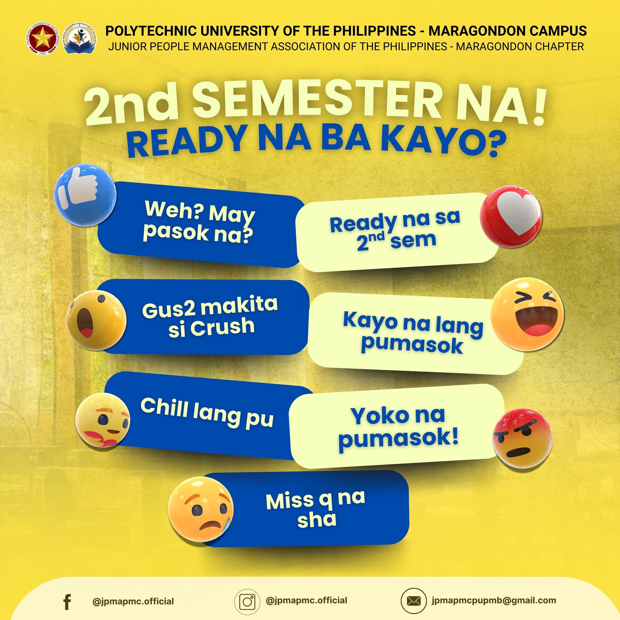 2nd sem na, JPMAPers—ready na ba kayo? New subjects, new challenges ...