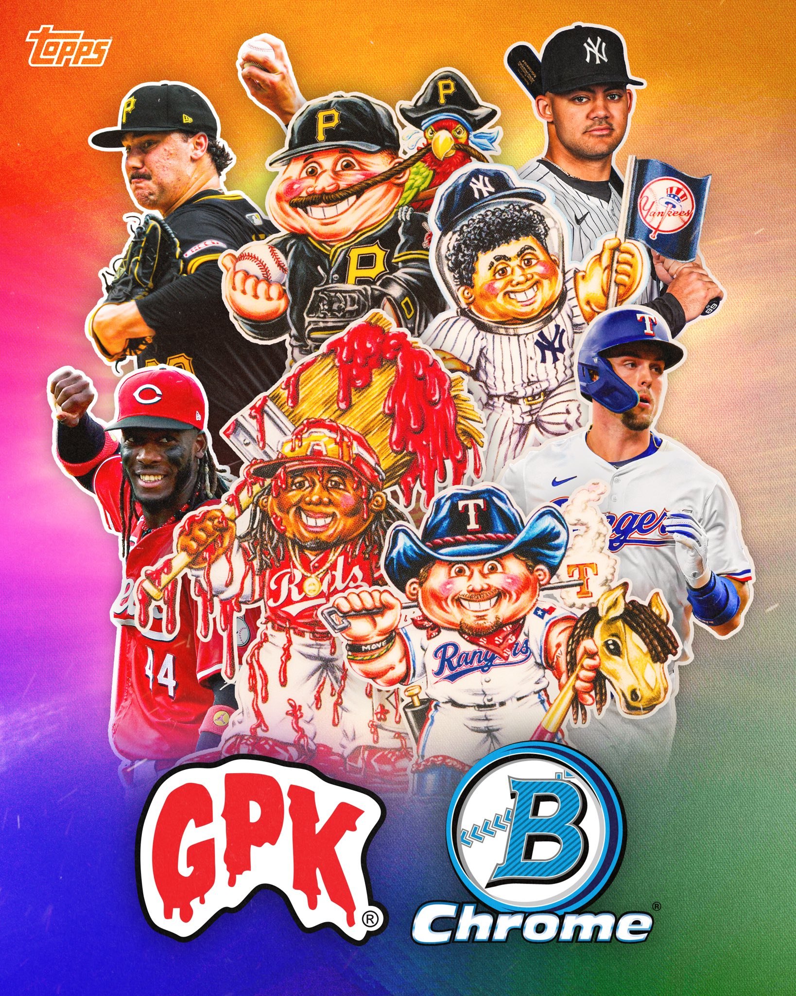 2024 Bowman Chrome baseball Garbage Pail Kids cards