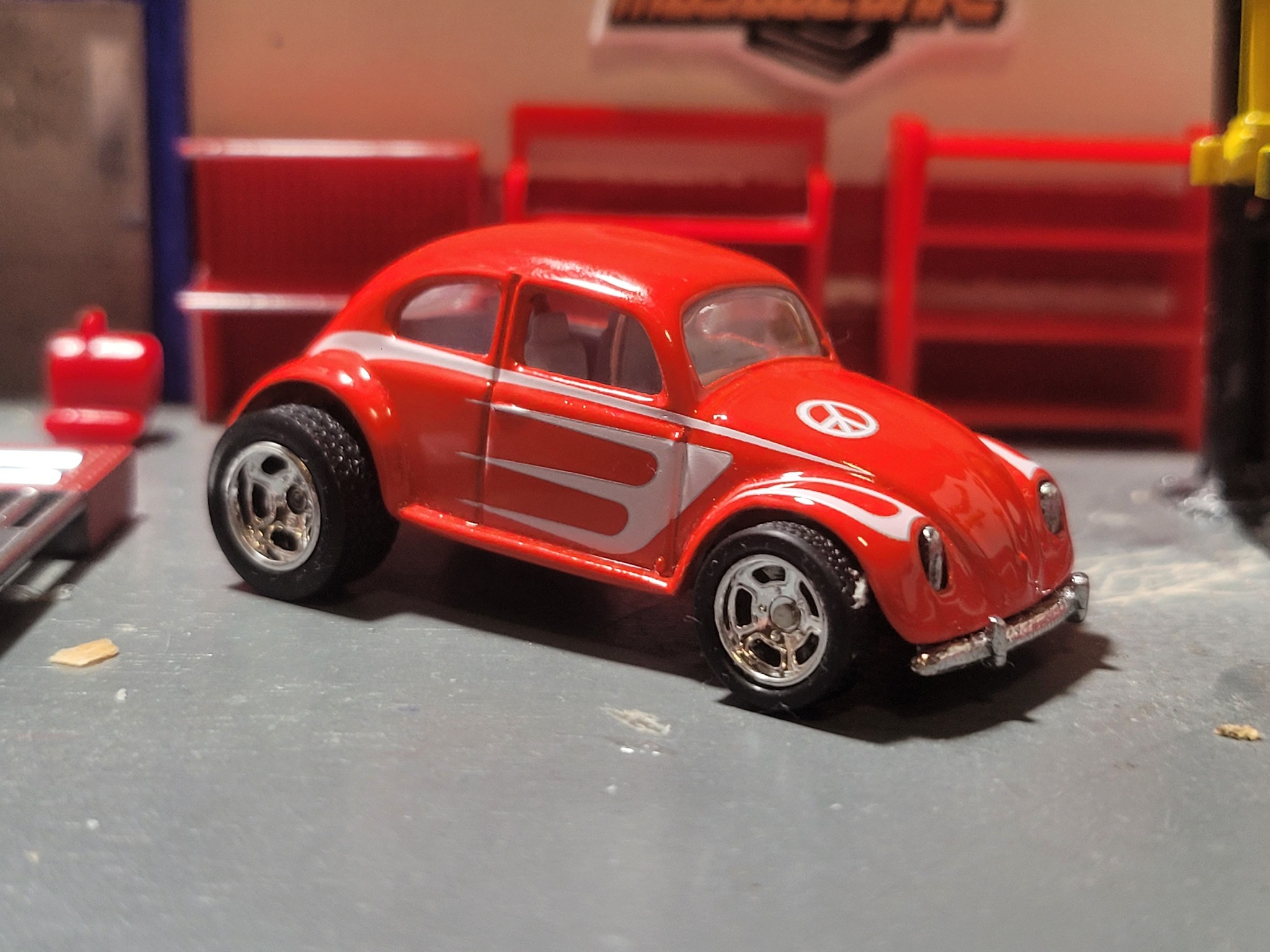 Hot Wheels Holiday Rods VW BEETLE red Limited Edition New Real
