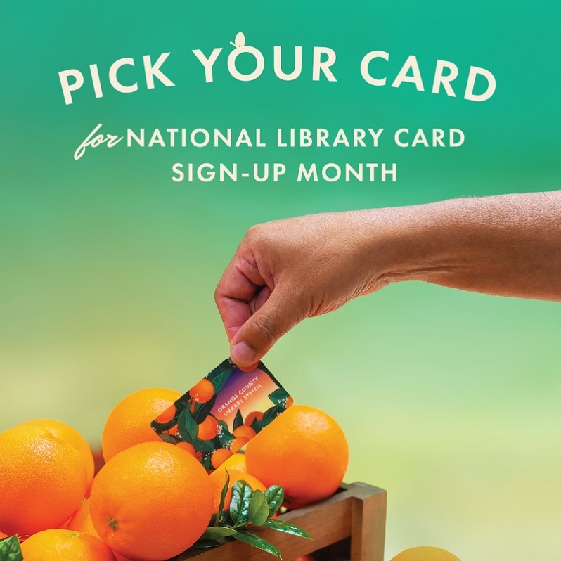 Orange - Have you picked up your new, limited edition library card? No ...