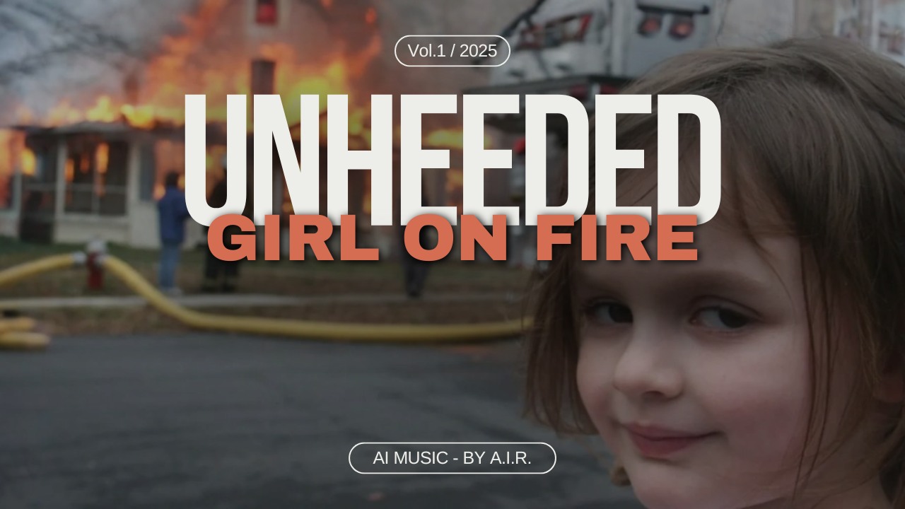 New song 'Unheeded Girl on Fire' with AI-generated music and art