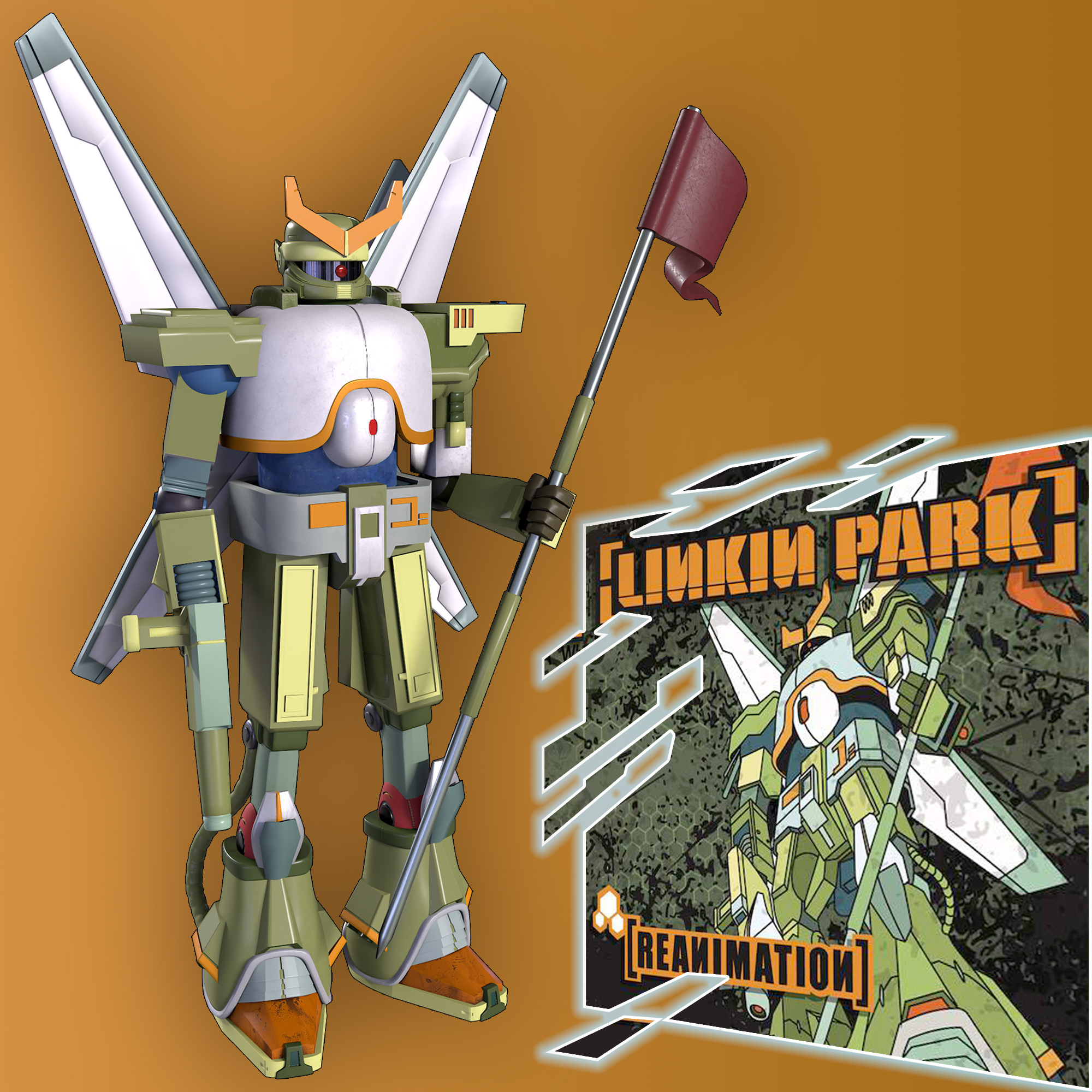 Hi, Linkin Park fans, this is my fan art 3D model of the