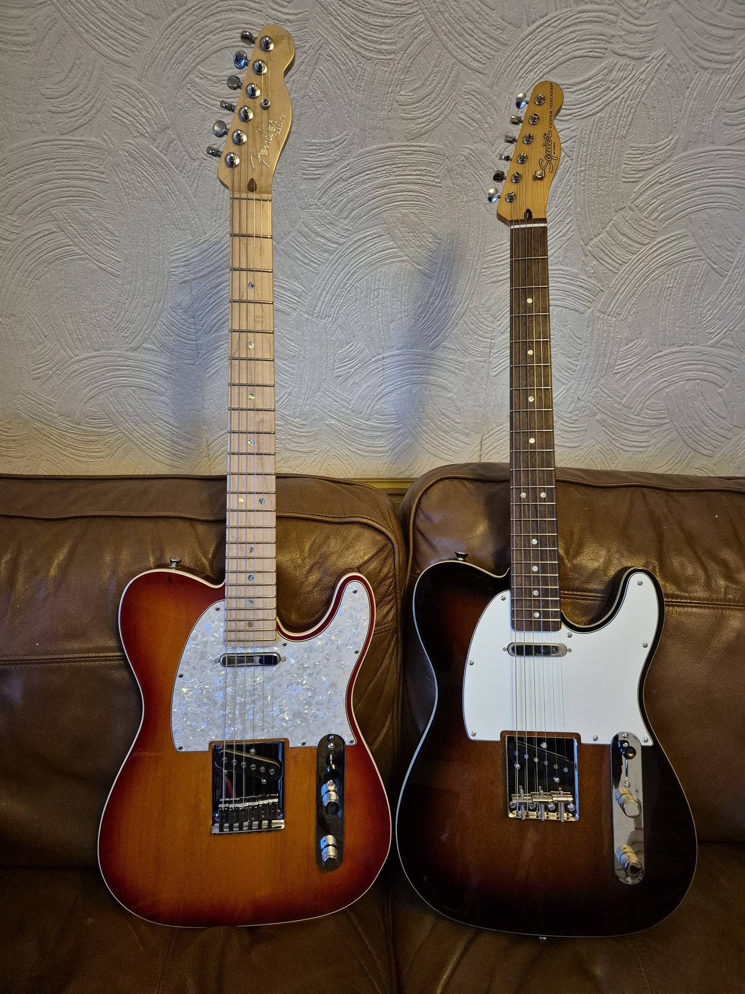 2009 Fender American Telecaster Deluxe and 2024 Squier Classic