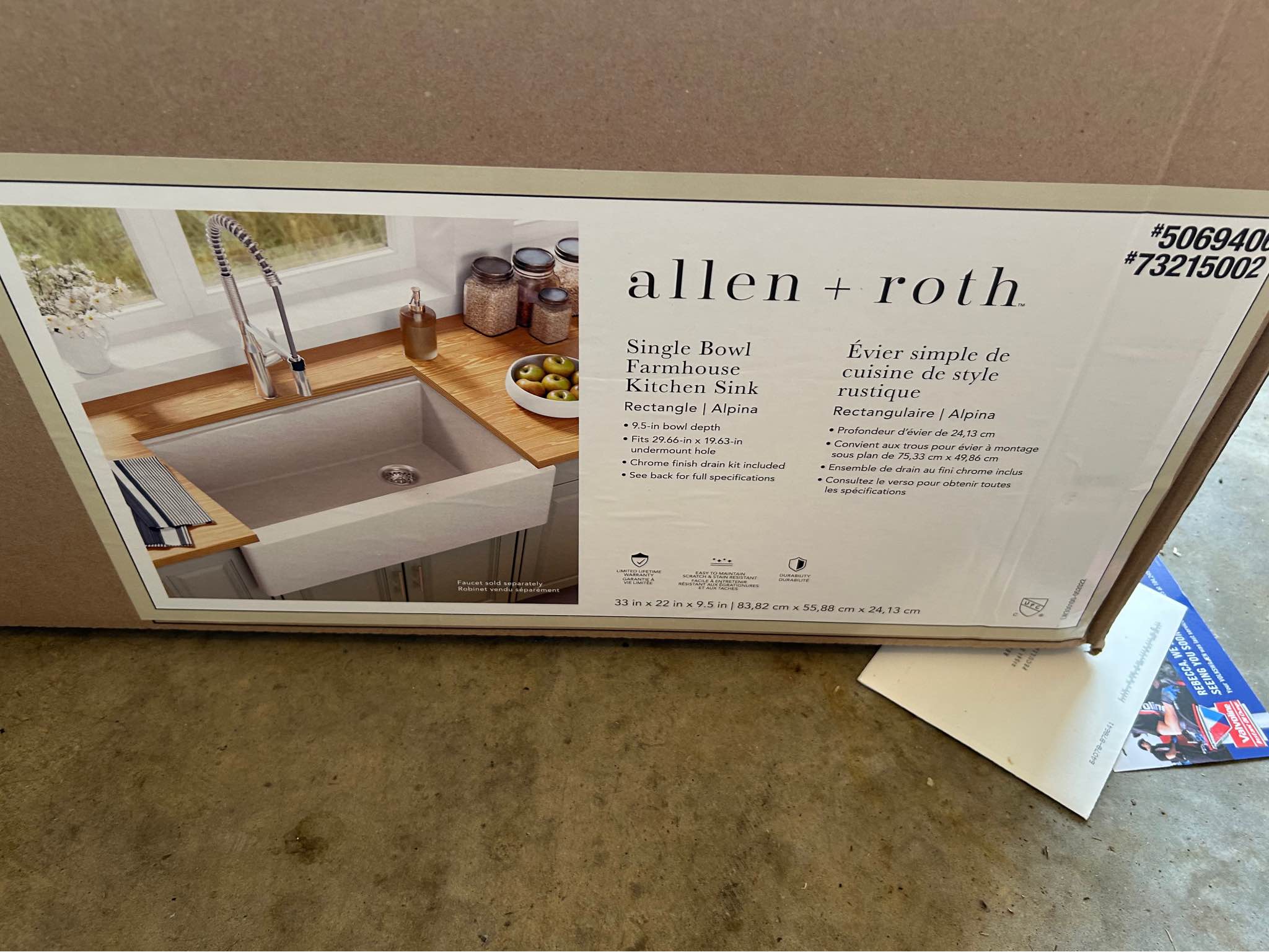 Allen Roth Farmhouse sink - Kitchen Tools & Utensils - Belton, Missouri ...