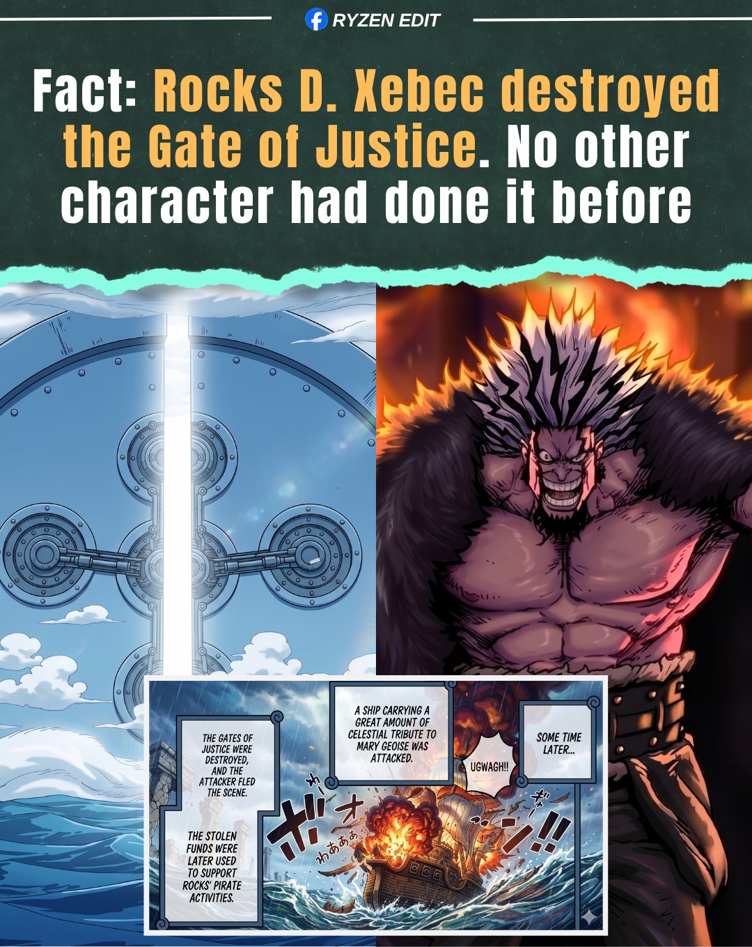 Rocks D. Xebec was said to be strong enough to destroy the Gate of