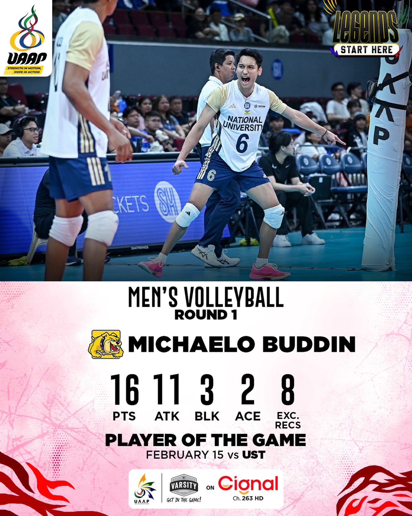 UAAP - BUDS GOES BOOM 💥 Michaelo Buddin paces five-time defending ...