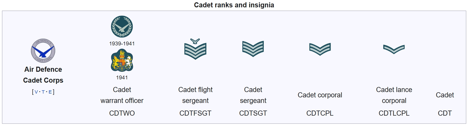 British - Air Defence Cadet Corps ranks | Facebook