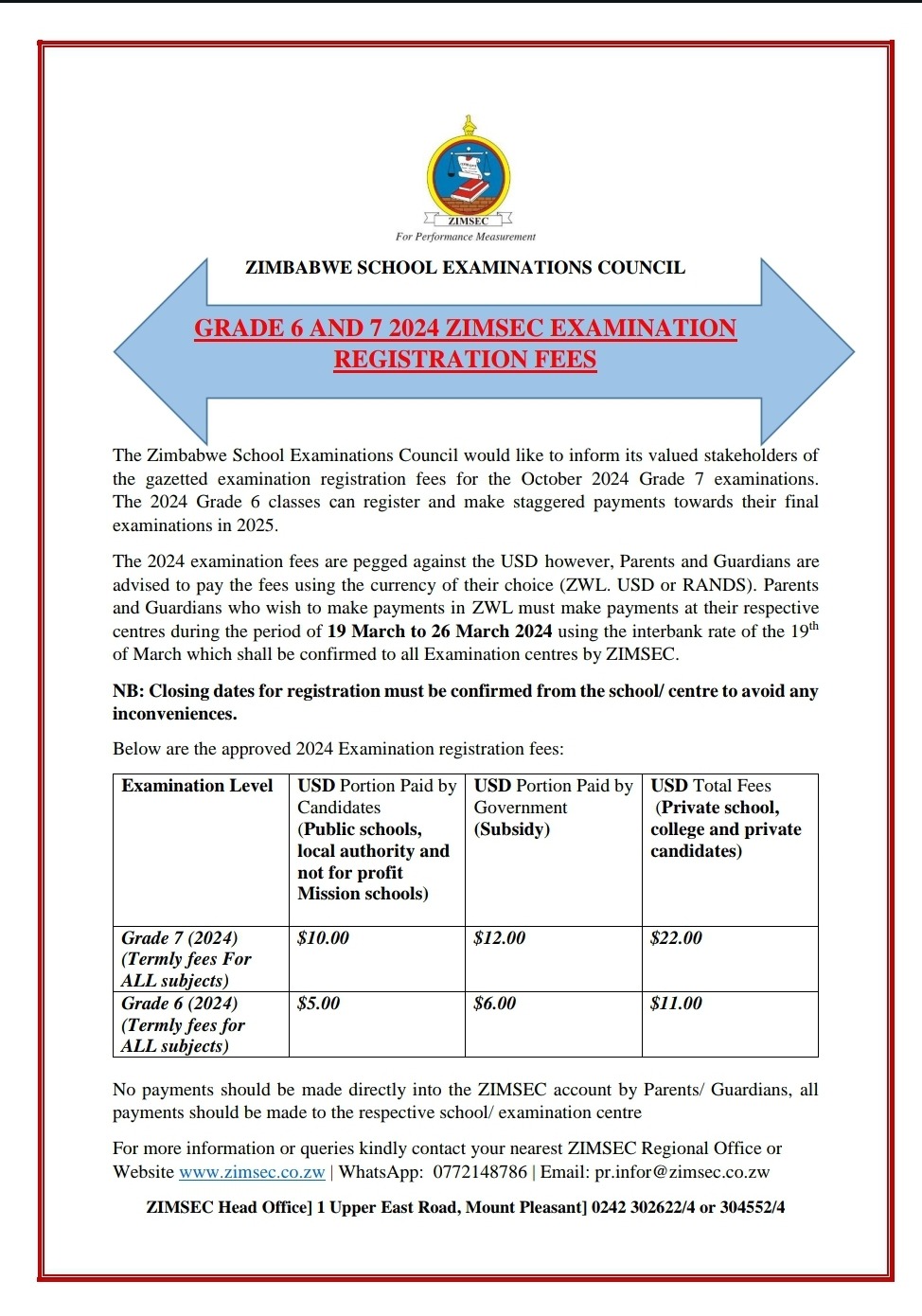 Grade 6 and Grade 7 2024... - ZimSake Elearning Website | Facebook