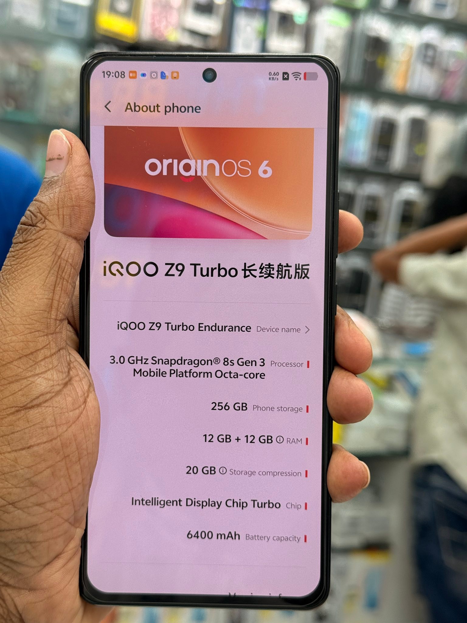 Used device sell post iqoo z9 Turbo endurance 12/256 GB Chinese 