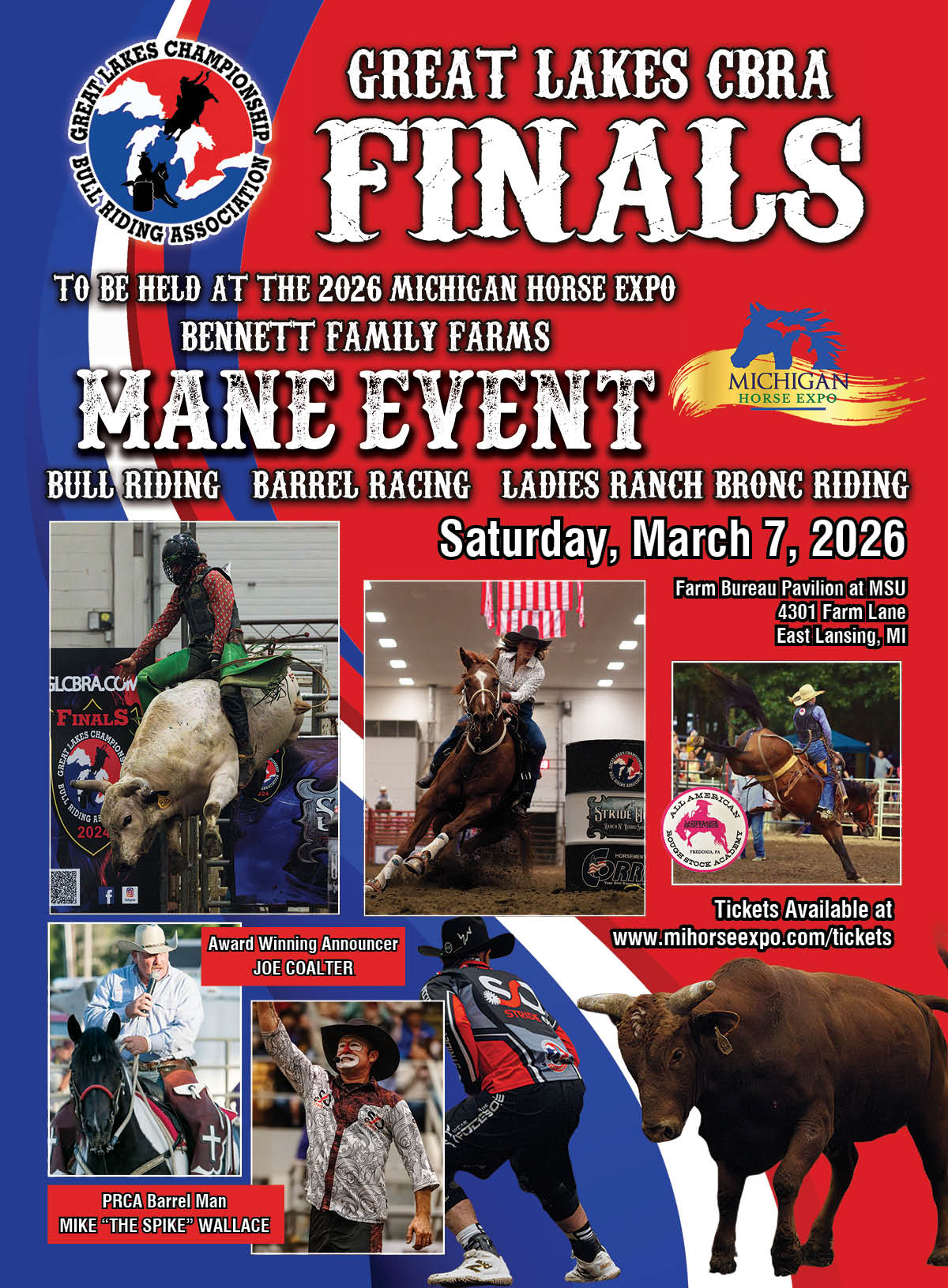 Michigan - 𝐒𝐚𝐭𝐮𝐫𝐝𝐚𝐲, 𝐌𝐚𝐫𝐜𝐡 𝟕, 𝟐𝟎𝟐𝟔, the Michigan Horse Expo’s Bennett ...