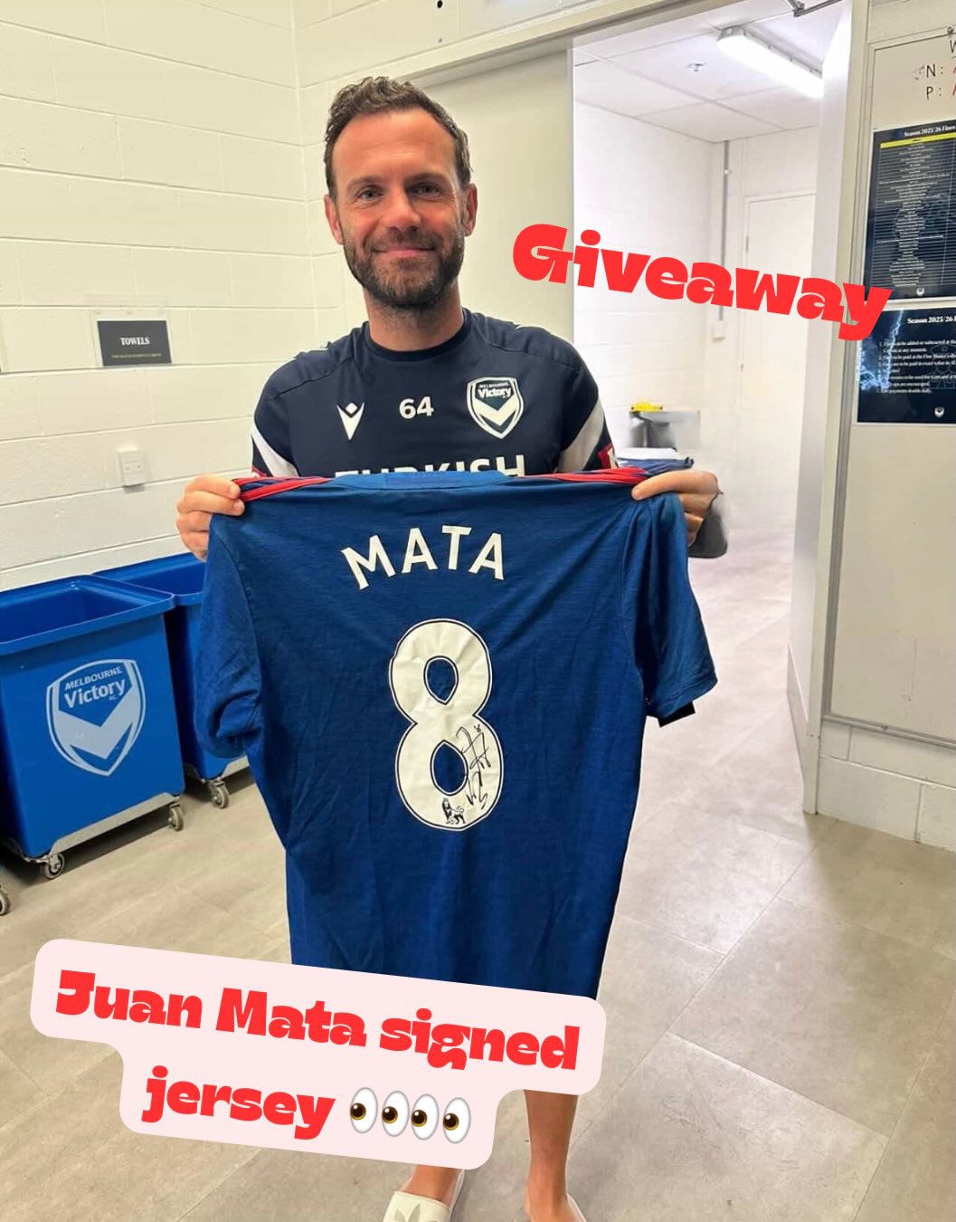 🚨 GIVEAWAY 🚨 We're giving away a SIGNED Juan Mata jersey