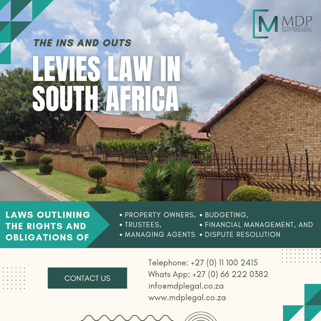 In South Africa, levies refer... - Maryka du Plooy Attorneys | Facebook