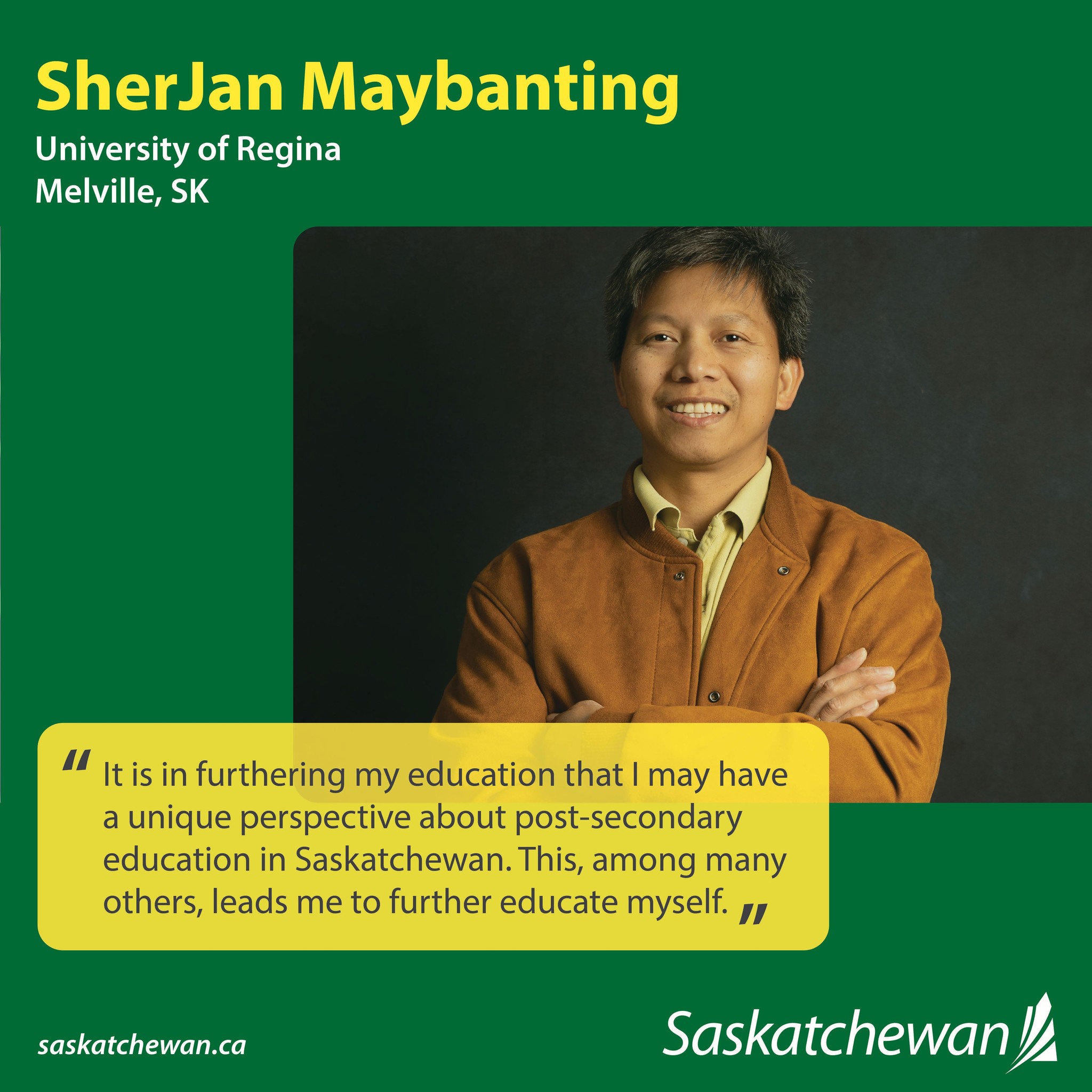 Saskatchewan - #MeetTheSPSC Meet SherJan Maybanting, member of the ...