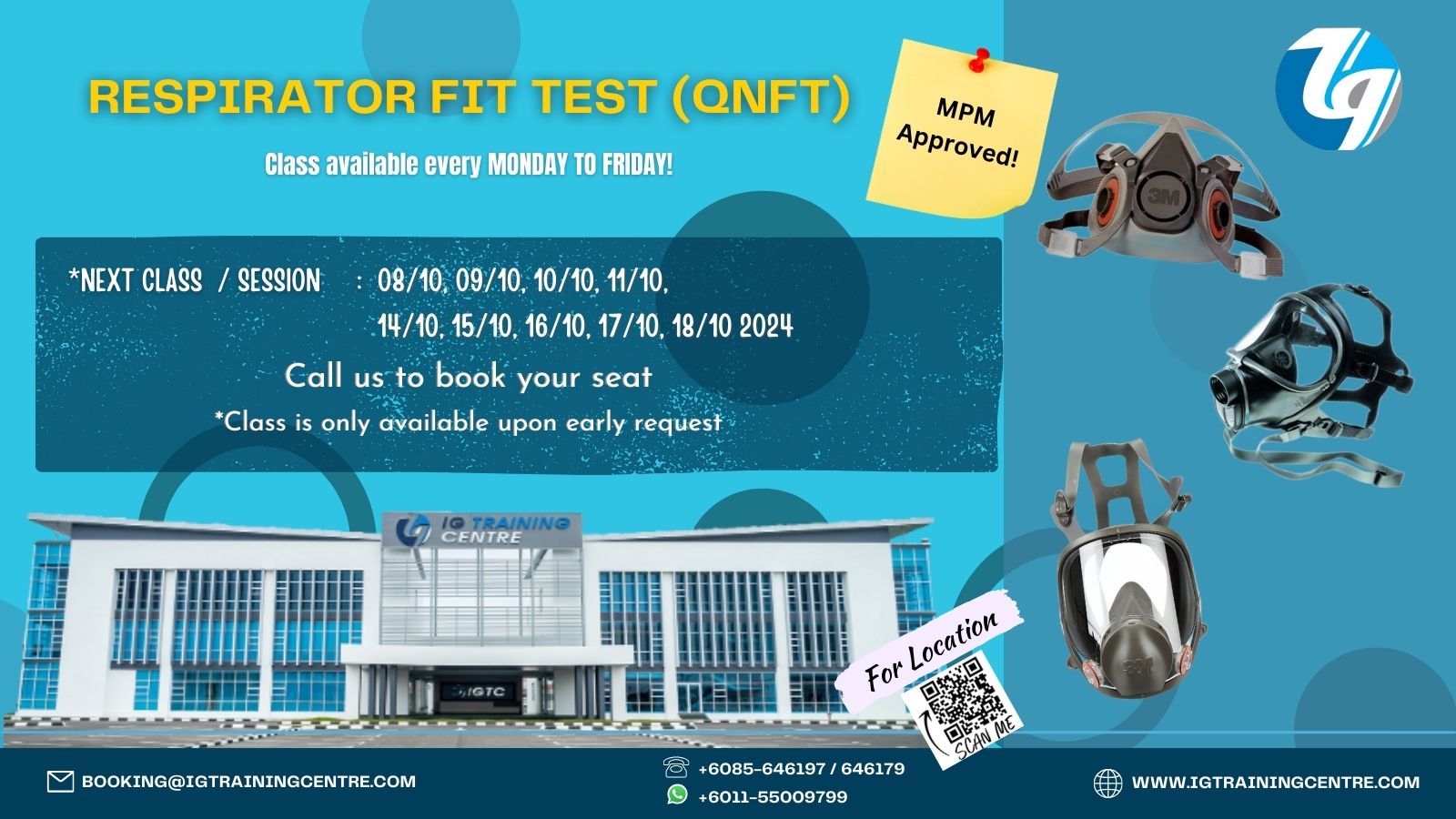 🌟 Daily Respiratory Fit Test... - IG Training Centre Sdn Bhd | Facebook