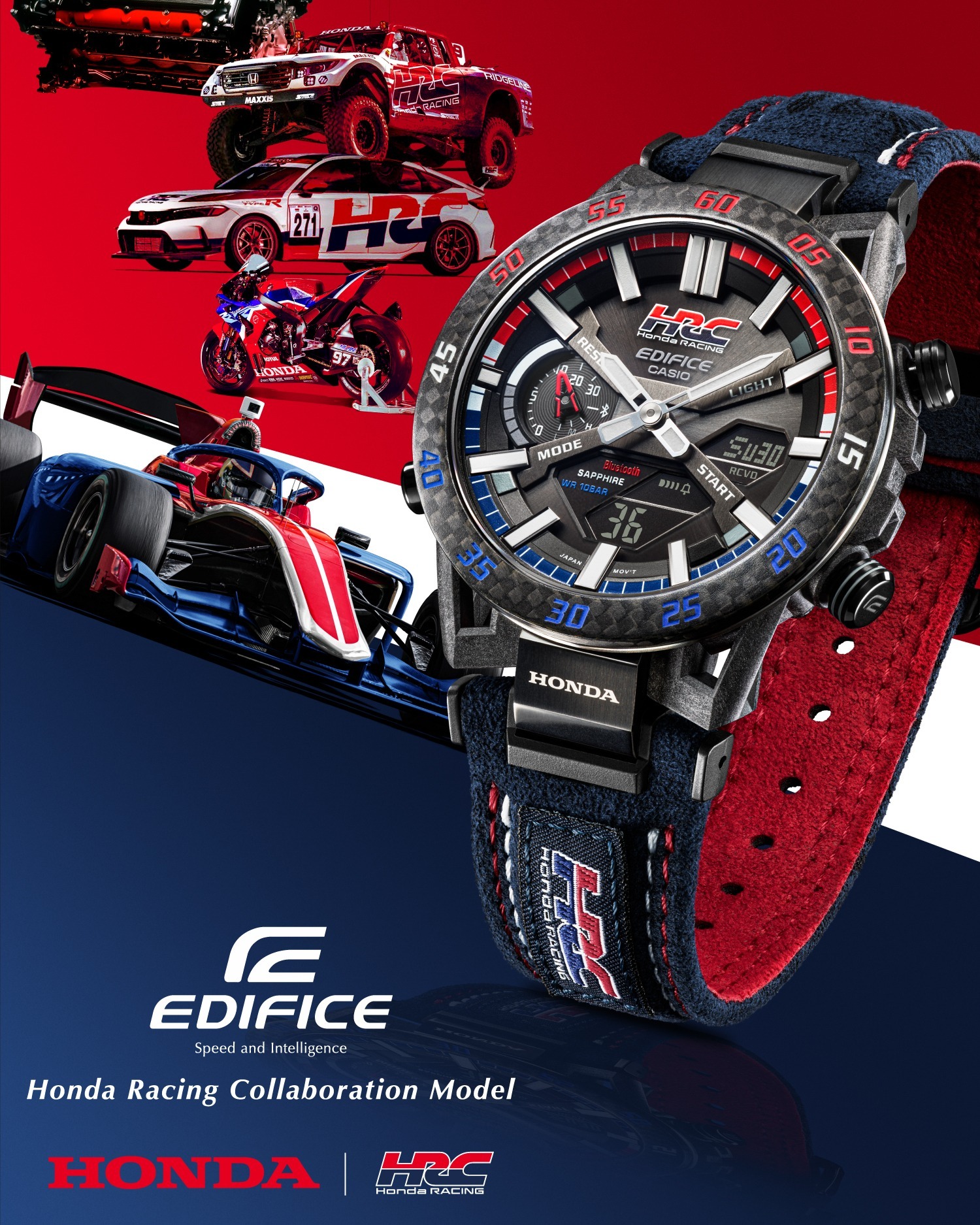 Announcing the EDIFICE Honda Racing Limited Edition ECB-10HR, in