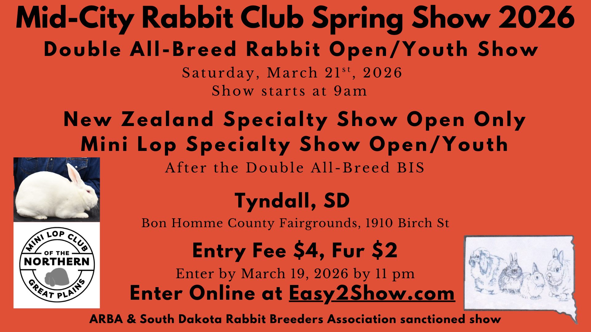 Mid-City RC Open/Youth Double Rabbit Show Tyndall, SD 3/21/26 New ...