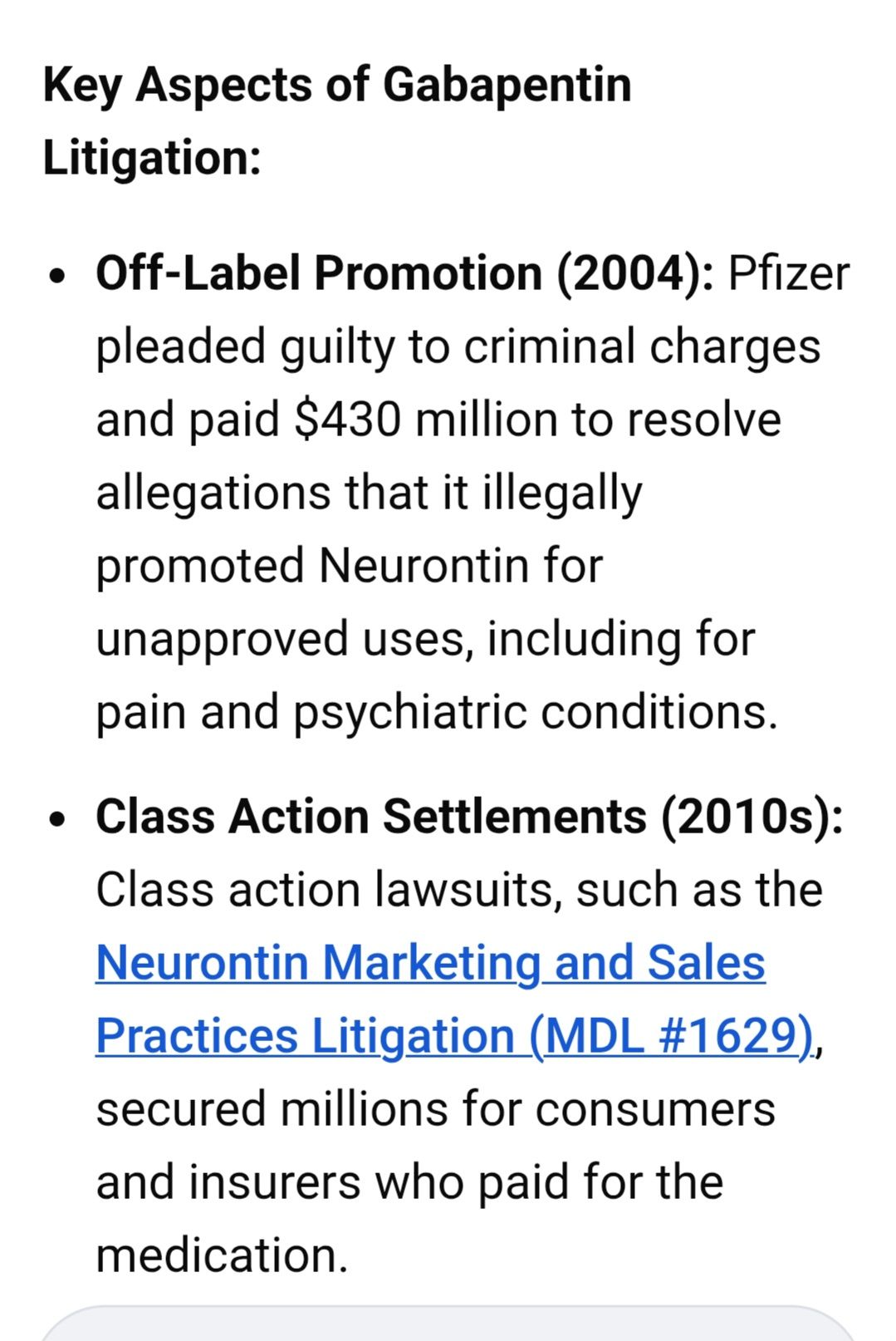 Hate to tell you guys this.....CLASS ACTION LAWSUIT...GABAPENTIN ...