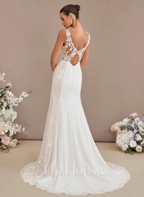 chinese dress ladies LIGHT PLUNGE OFF-SHOULDER LAYERED WEDDING GOWN main image 1