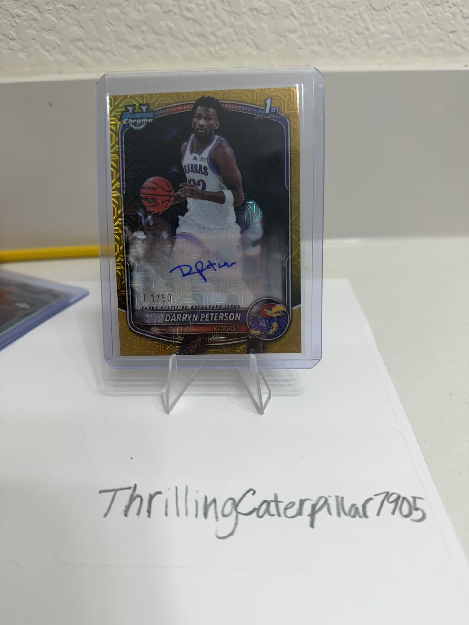 Darryn Peterson Bowman Chrome University Gold